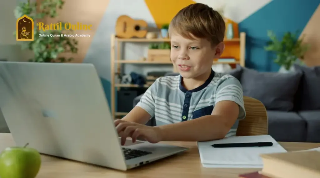 Children joining online islamic courses from home Children joining online islamic courses from home