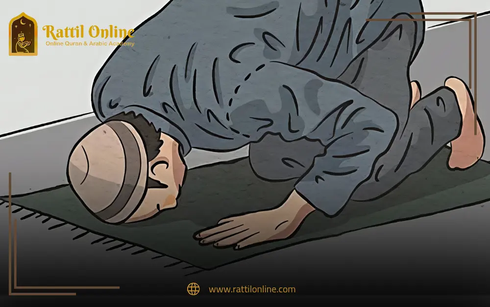 Learn Quran 20260215 204400 ٠٠٠٠ A man praying Taraweeh alone at home in Ramadan in sujood thinking about Do you have to pray taraweeh everyday in Ramadan