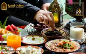 Person having Suhoor with multiple food options, showing what to eat for Suhoor in Ramadan.