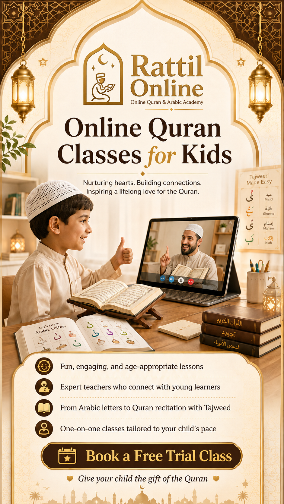 ChatGPT Image May 29 2026 05 00 14 AM Online Quran classes for kids with certified Arab teachers - Rattil Online Academy
